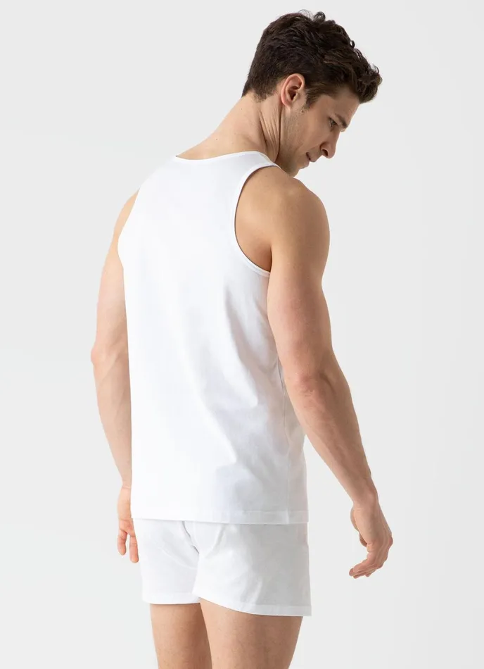 Superfine Cotton Underwear Vest White Men SUNSPEL Underwear Tops