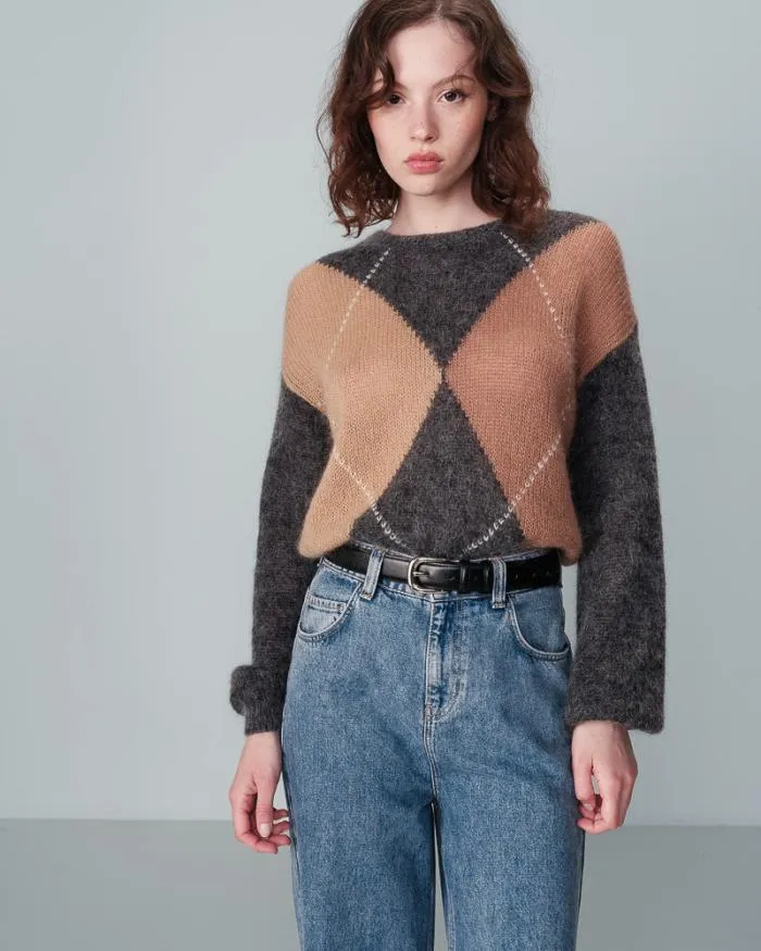 SWEATER ANTHRACITE NANSE Shop Grace and Mila Patterned Sweaters