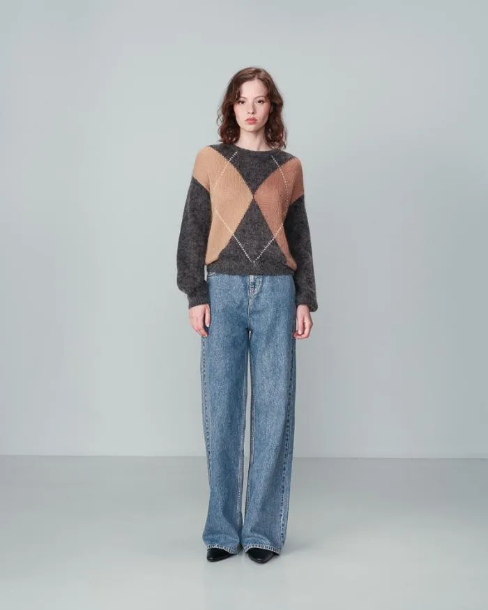 SWEATER ANTHRACITE NANSE Shop Grace and Mila Patterned Sweaters