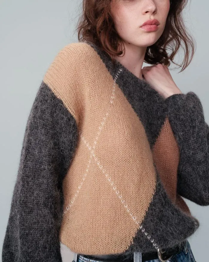 SWEATER ANTHRACITE NANSE Shop Grace and Mila Patterned Sweaters