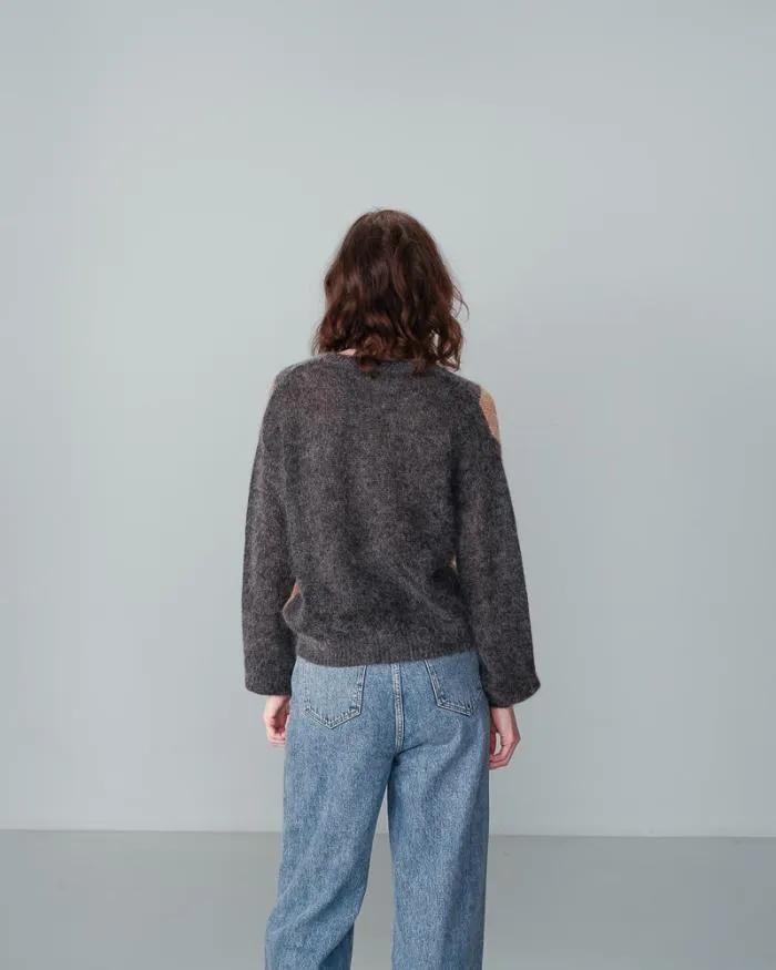 SWEATER ANTHRACITE NANSE Shop Grace and Mila Patterned Sweaters