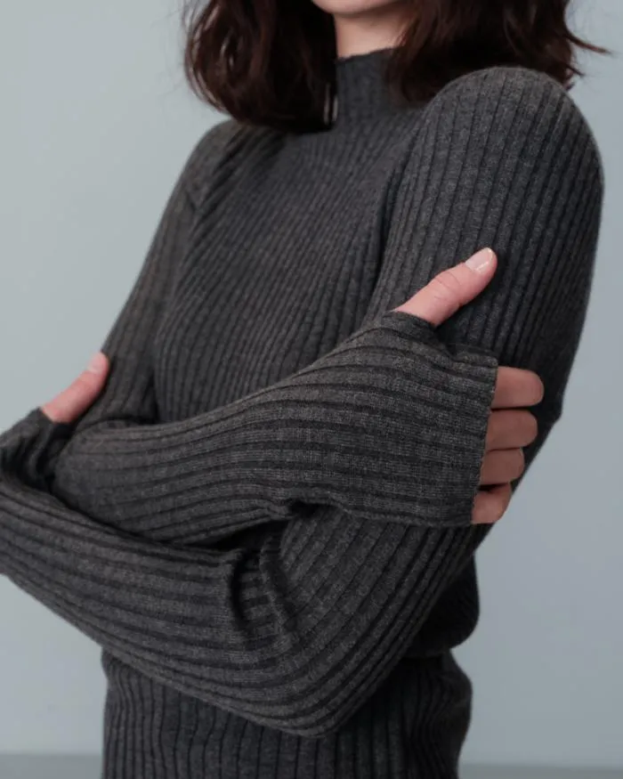 SWEATER ANTHRACITE NARA Shop Grace and Mila Plain Jumpers