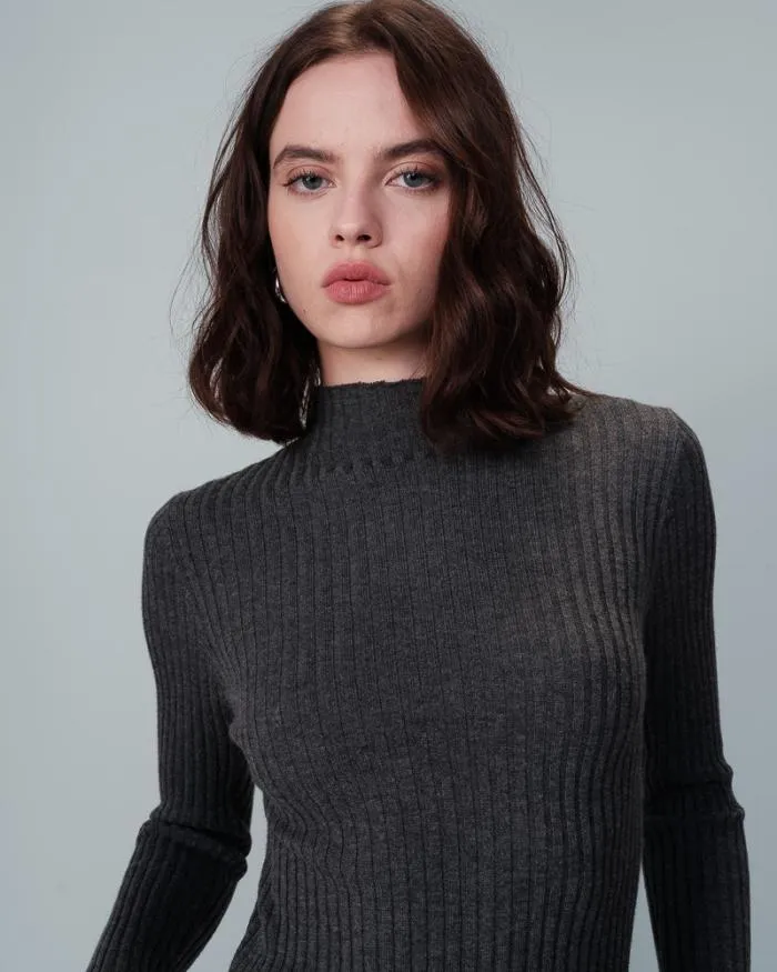 SWEATER ANTHRACITE NARA Shop Grace and Mila Plain Jumpers