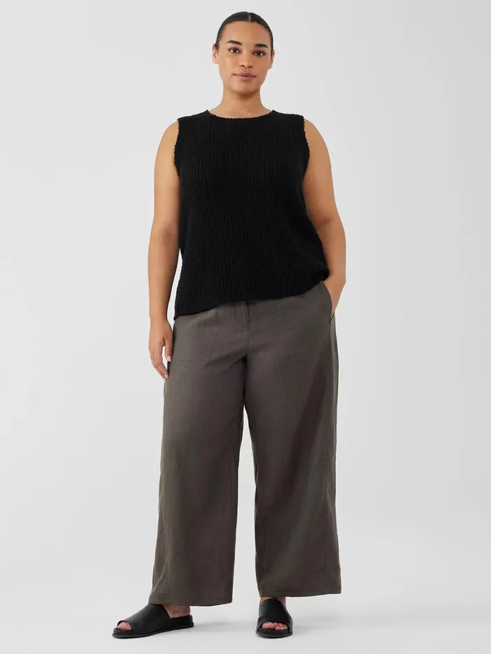 Sweaters and Cardigans Women Eileen Fisher Cotton Fluff Crew Neck Top Black