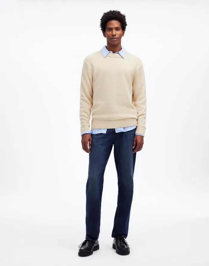 Sweaters Men Madewell Crewneck Sweater In SoftWool Heather Cream
