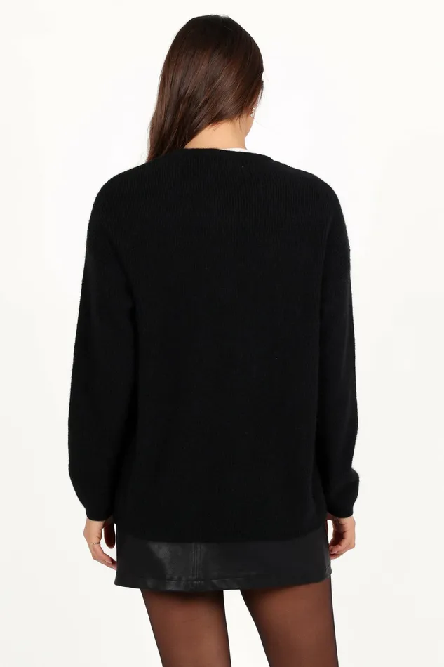 Sweaters Petal and Pup Women Astor Classic Button Up Cardigan Black
