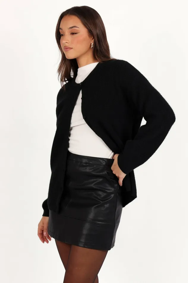 Sweaters Petal and Pup Women Astor Classic Button Up Cardigan Black