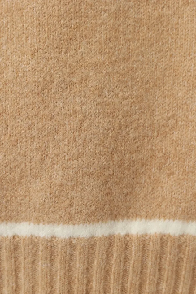 Sweaters Rylee Contrast Hem Knit Sweater Camel Petal and Pup Women