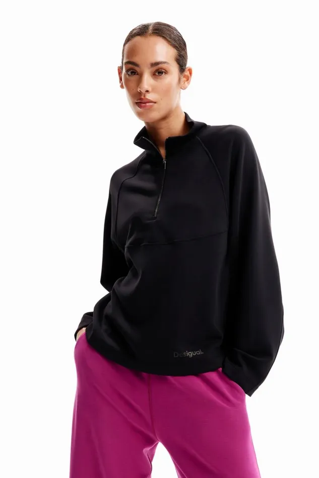 Sweaters Women Desigual Oversize Sport Sweatshirt Black