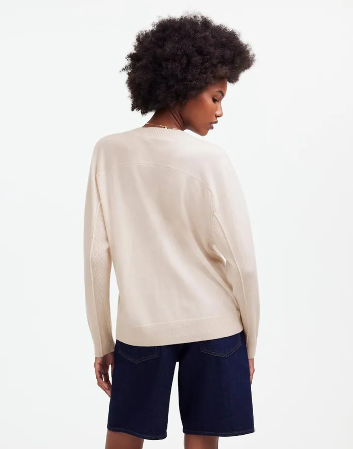 Sweaters Women Madewell Cashmere VNeck Sweater Hthr Oat
