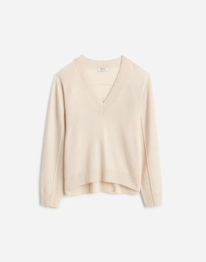 Sweaters Women Madewell Cashmere VNeck Sweater Hthr Oat