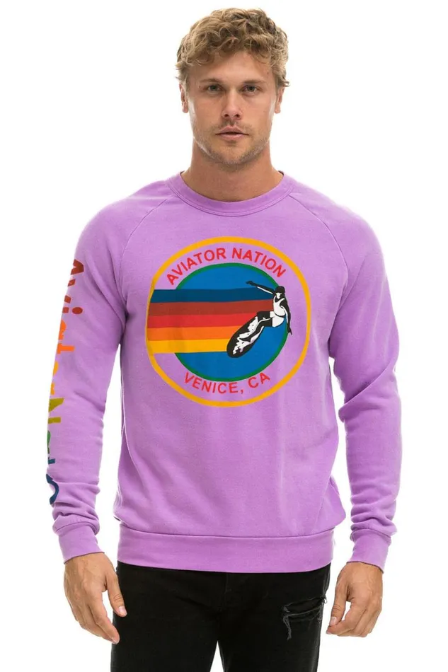 Sweatshirt 8211 Neon Purple WomenMen Aviator Nation Sweatshirts