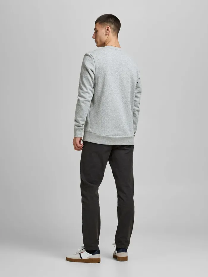 Sweatshirts JACK and JONES Mens 2PACK CREW NECK SWEATSHIRT Grey Black For Sale