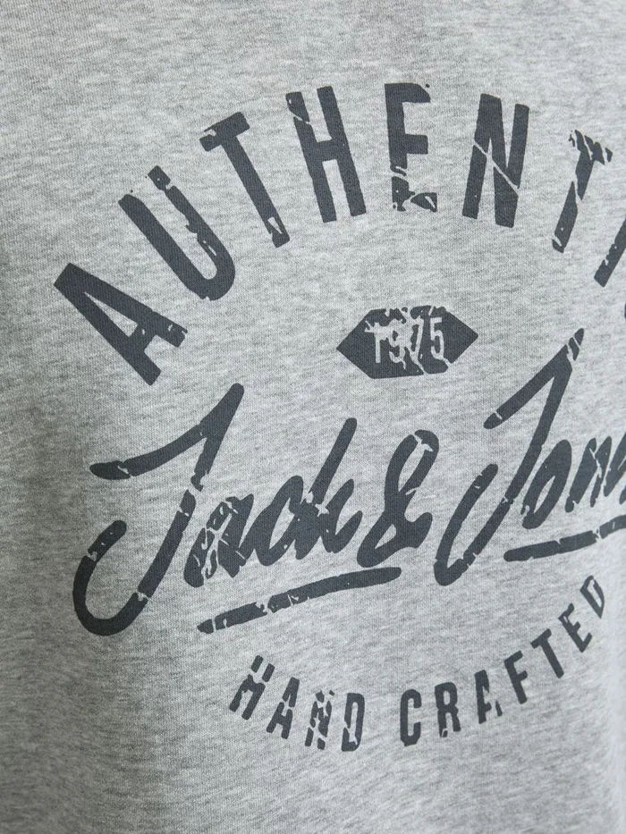 Sweatshirts JACK and JONES Mens 2PACK CREW NECK SWEATSHIRT Grey Black For Sale