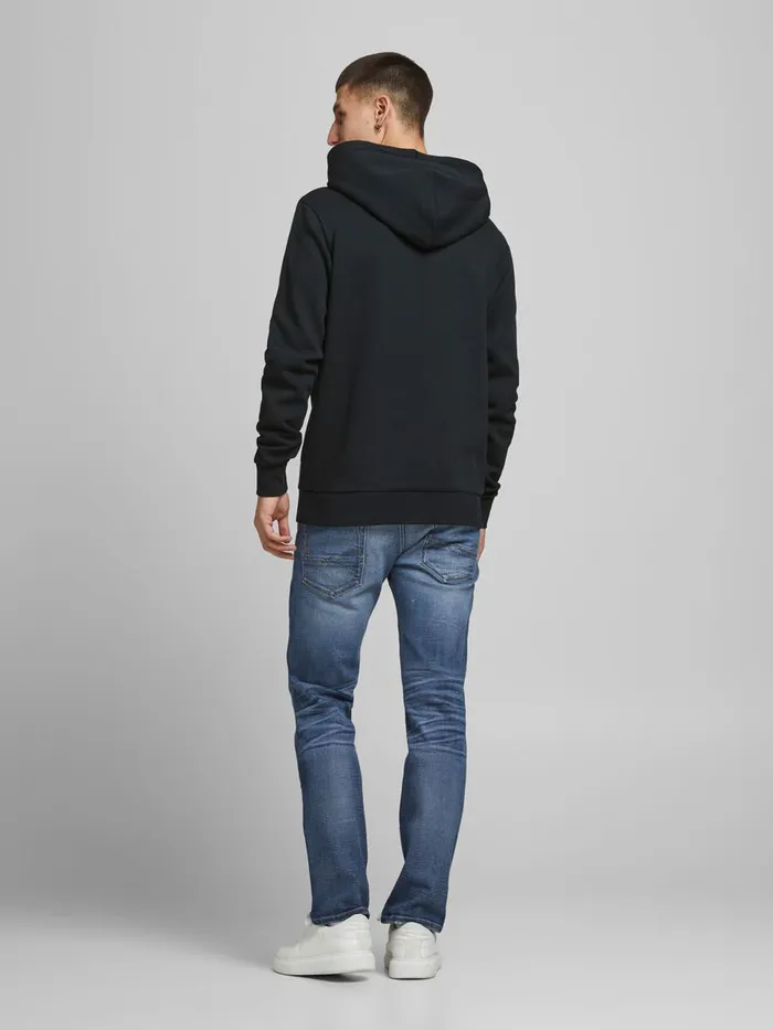 Sweatshirts JACK and JONES Mens 2PACK LOGO HOODIE Black Black For Sale