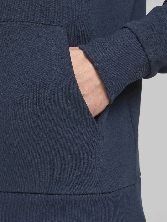 Sweatshirts JACK and JONES Mens LOGO HOODIE Blue Navy Blazer On Sale
