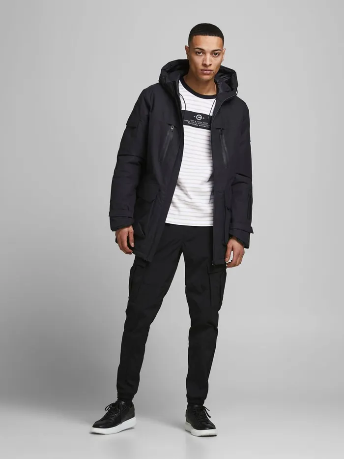 Sweatshirts JACK and JONES Mens STRIPED LOOPBACK SWEATSHIRT White Glacier Gray Gift 4 You