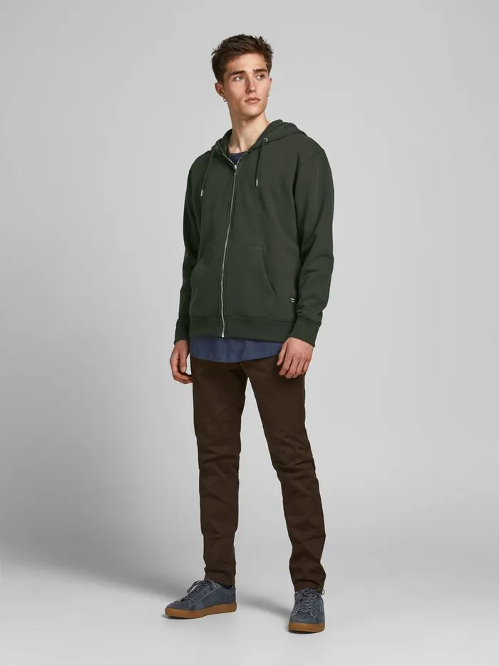 Sweatshirts JACK and JONES Mens SWEAT ZIP HOODIE Green Rosin Gift 4 You