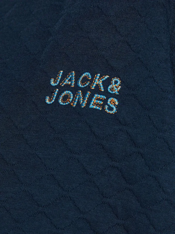 Sweatshirts JACK and JONES Mens ZIPPED BASEBALL PLUS SIZE SWEATSHIRT Blue Navy Blazer Near Me