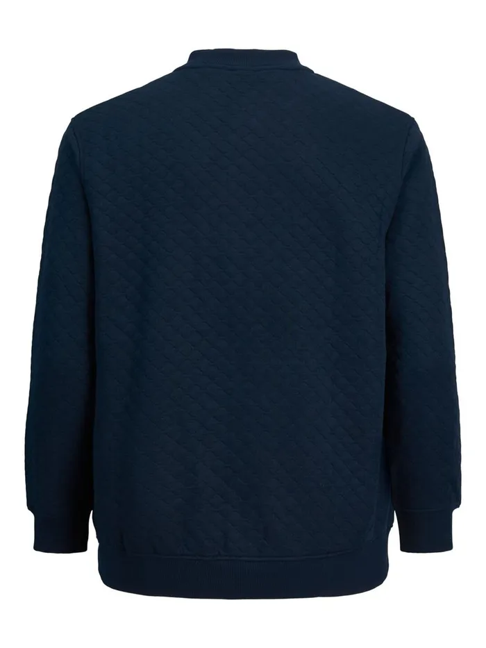 Sweatshirts JACK and JONES Mens ZIPPED BASEBALL PLUS SIZE SWEATSHIRT Blue Navy Blazer Near Me