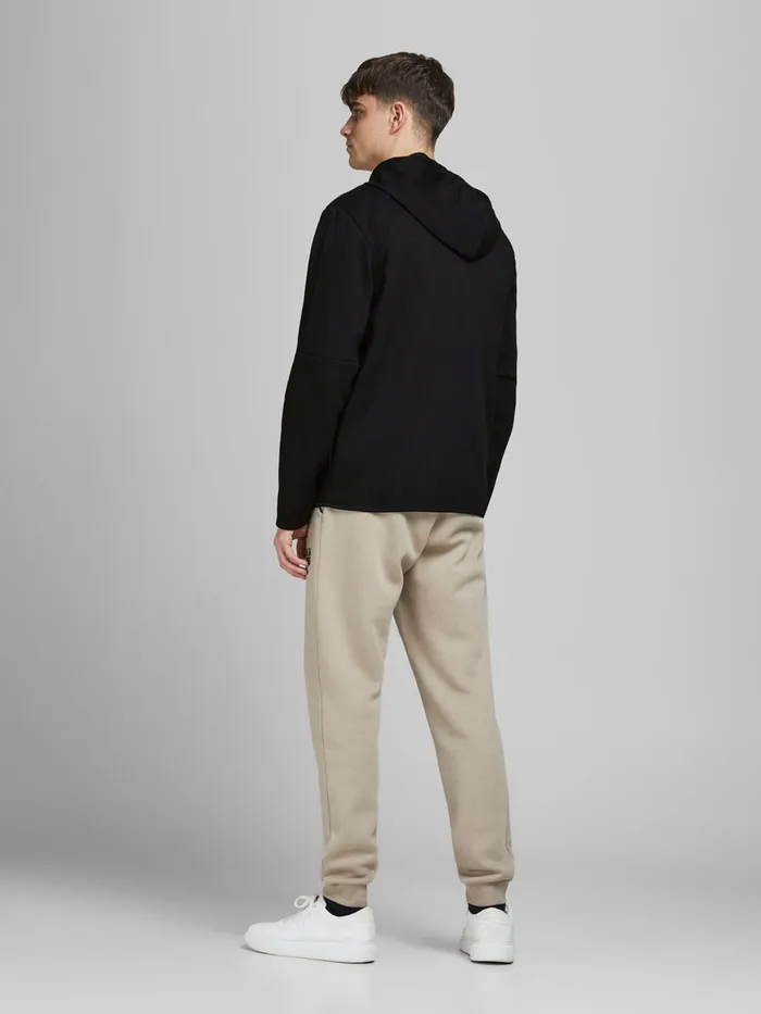 Sweatshirts JACK and JONES Mens ZIPPED HOODIE Black Black Online