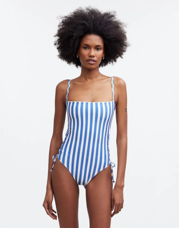 Swim Women Madewell Agua Bendita Mariel OnePiece Swimsuit Multi