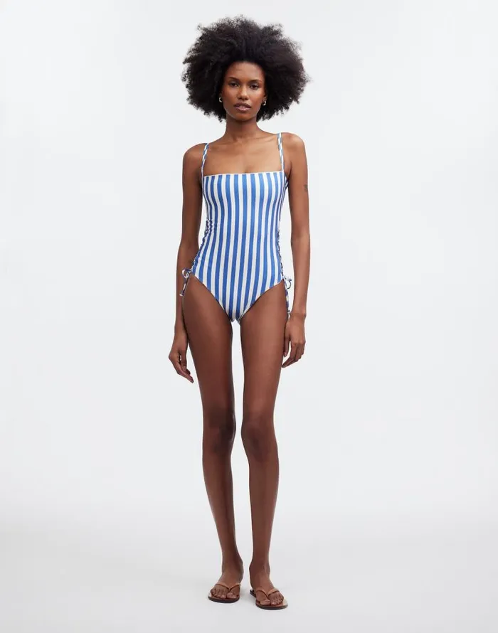 Swim Women Madewell Agua Bendita Mariel OnePiece Swimsuit Multi