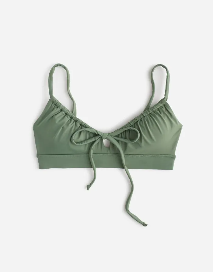 Swim Women Madewell Lexaswim Oeste Tie Front Top Agave