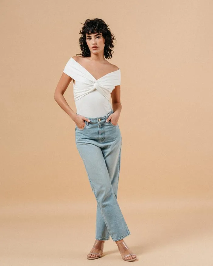 TSHIRT ECRU MANDARIN Shop Grace and Mila Dressy Tops