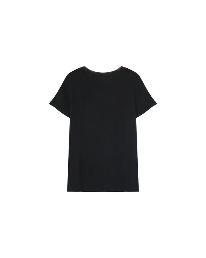 TSHIRT NOIR MANUEL Shop Grace and Mila ShortSleeves Tshirts