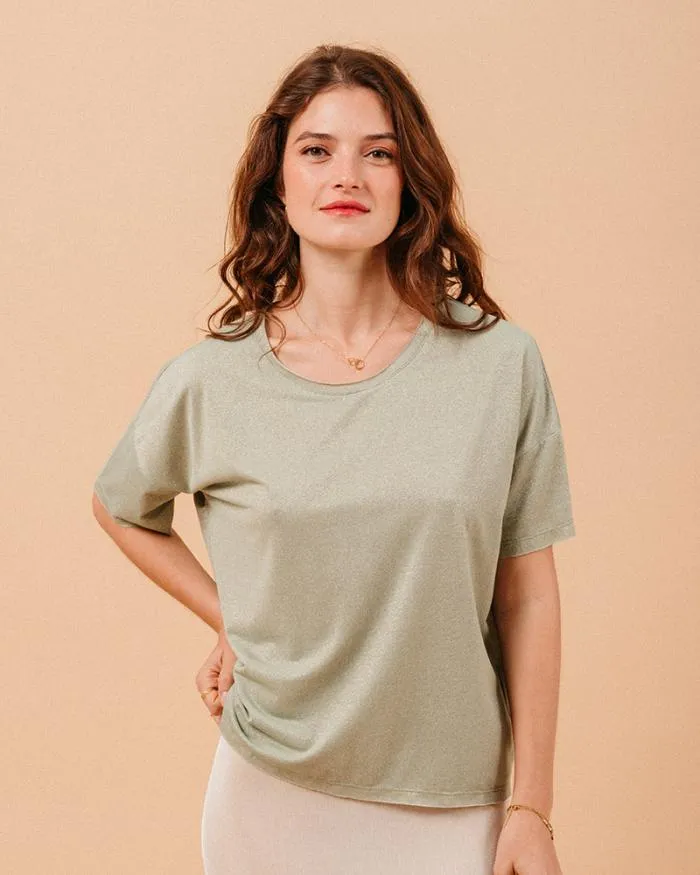TSHIRT VERT MUST Shop Grace and Mila ShortSleeves Tshirts