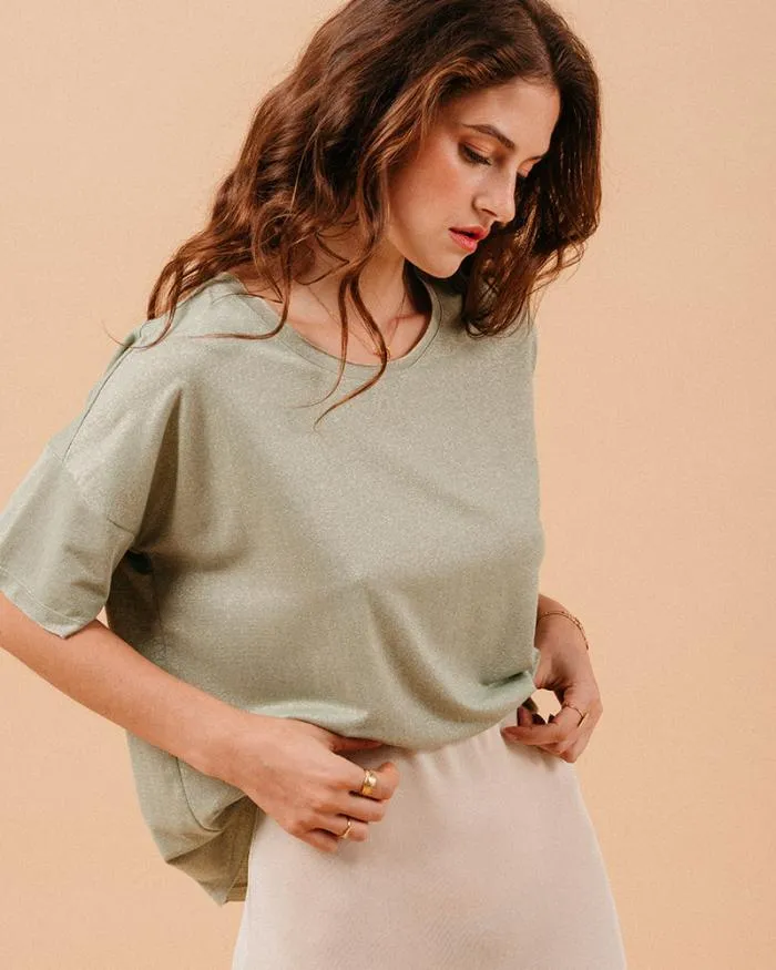 TSHIRT VERT MUST Shop Grace and Mila ShortSleeves Tshirts