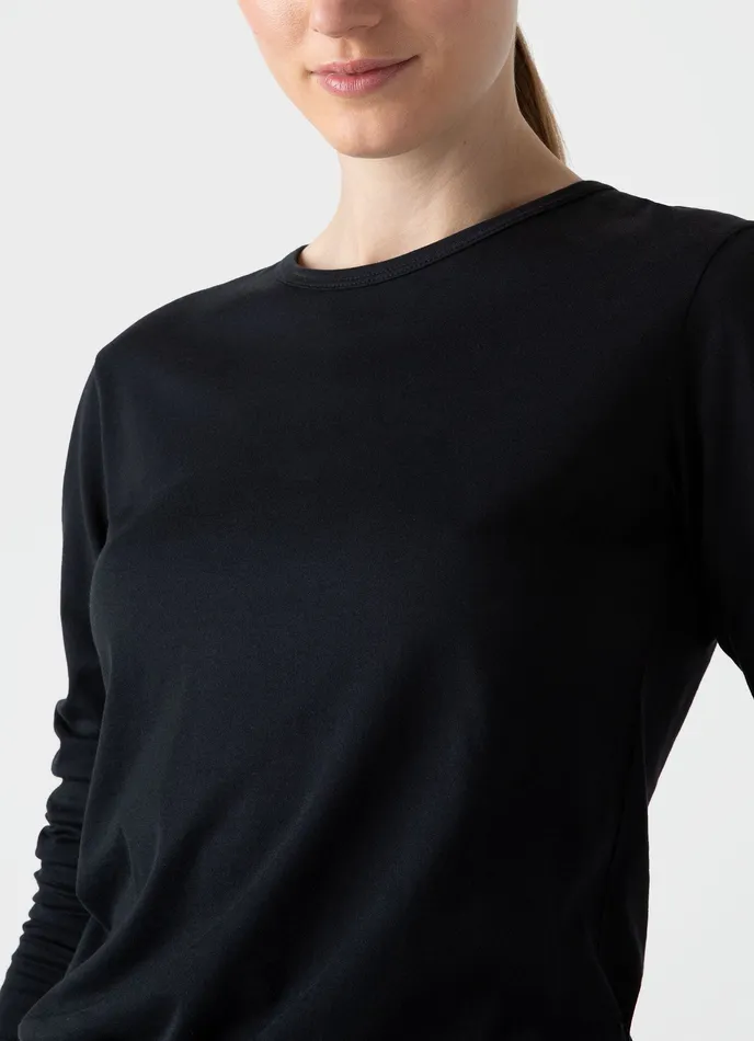 Tshirts and Tops ussunspel Women Long Sleeve Classic Tshirt Black Tshirts and Tops ussunspel Women Long Sleeve Classic Tshirt Black