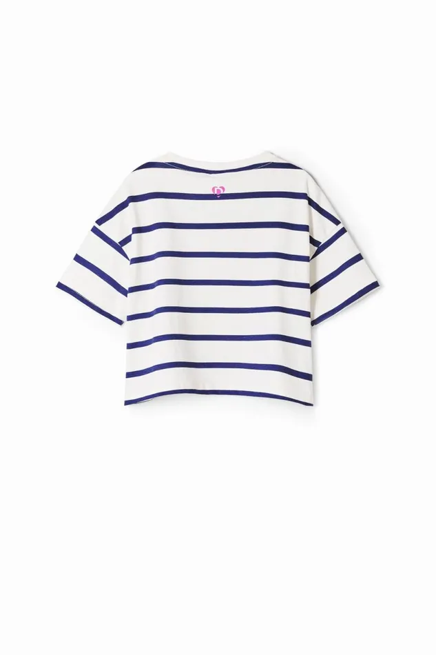 Tshirts And Shirts Kids Desigual Heart Stripe Dress Blue