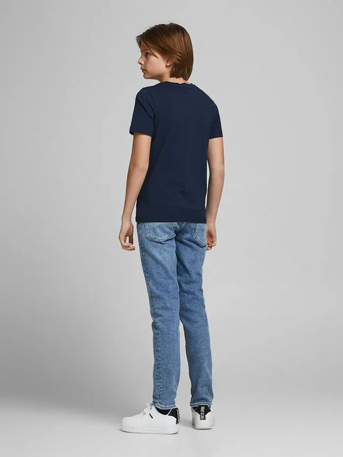 Tshirts JACK and JONES Junior BOYS CREW NECK TSHIRT Blue Navy Blazer Popular