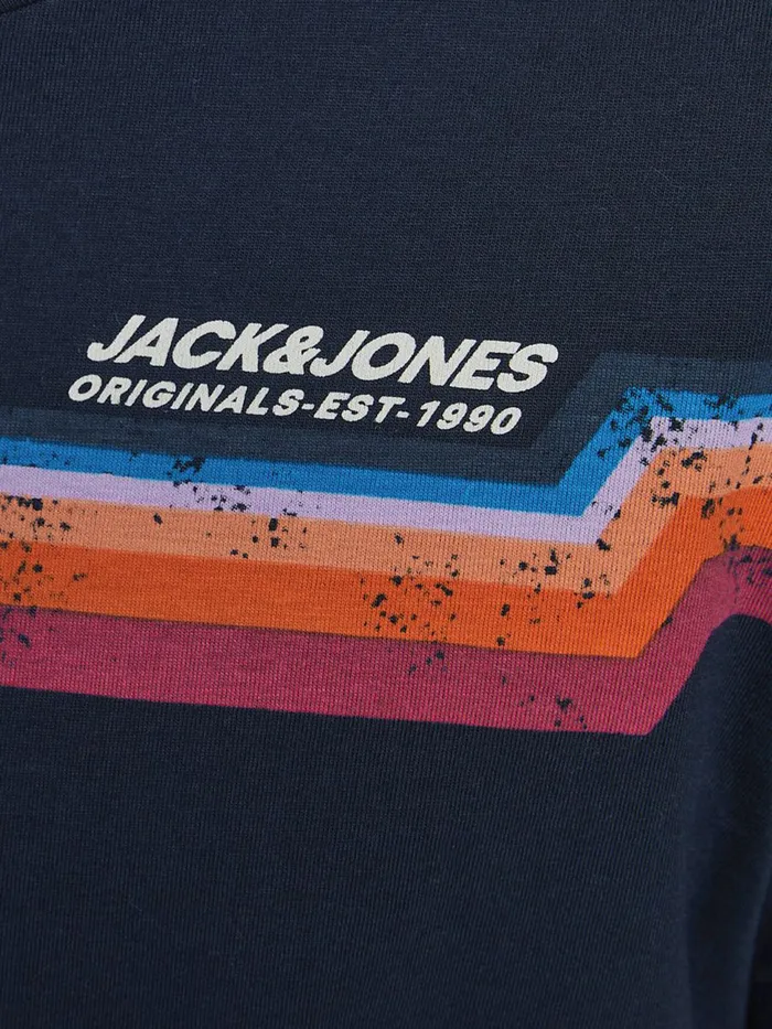 Tshirts JACK and JONES Junior BOYS CREW NECK TSHIRT Blue Navy Blazer Popular