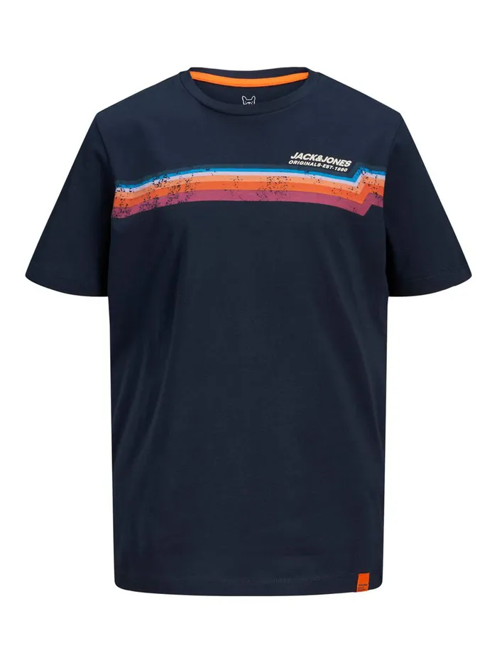 Tshirts JACK and JONES Junior BOYS CREW NECK TSHIRT Blue Navy Blazer Popular