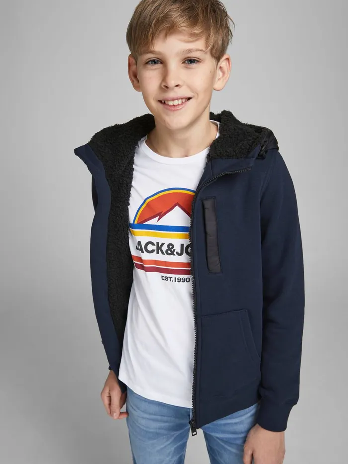 Tshirts JACK and JONES Junior BOYS LONGSLEEVED TSHIRT White White For Sale