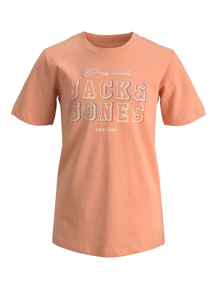 Tshirts JACK and JONES Junior BOYS TSHIRT Pastel Shell Coral On Sale