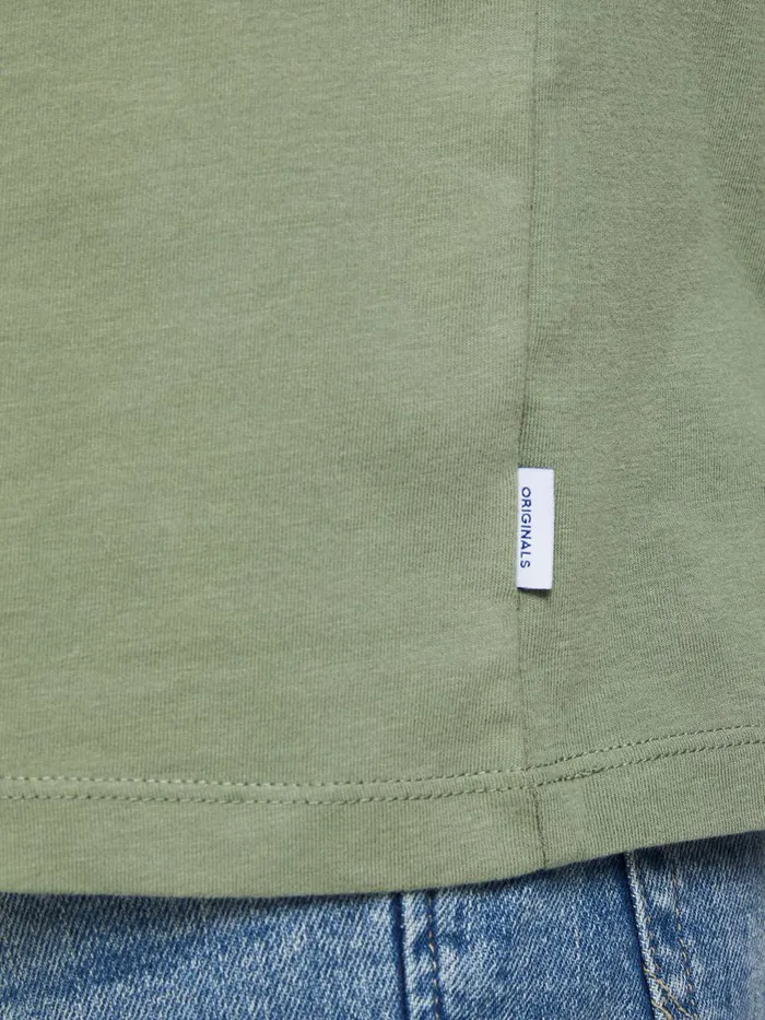 Tshirts JACK and JONES Mens BRUSHED CREW NECK TSHIRT Green Sea Spray Popular