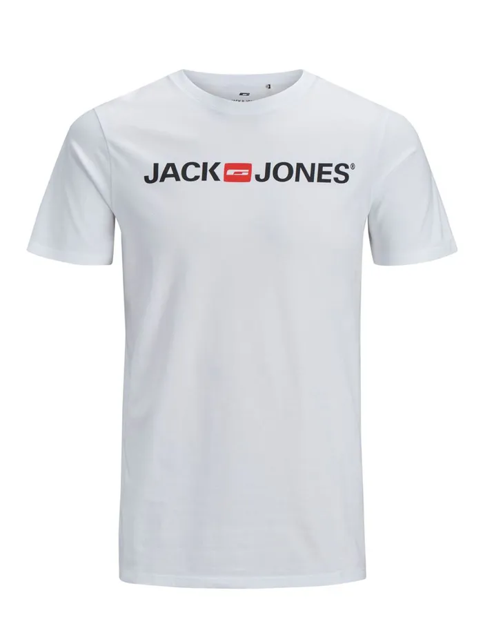 Tshirts JACK and JONES Mens COTTON JERSEY PLUS SIZE TSHIRT White White Cheap On Sale