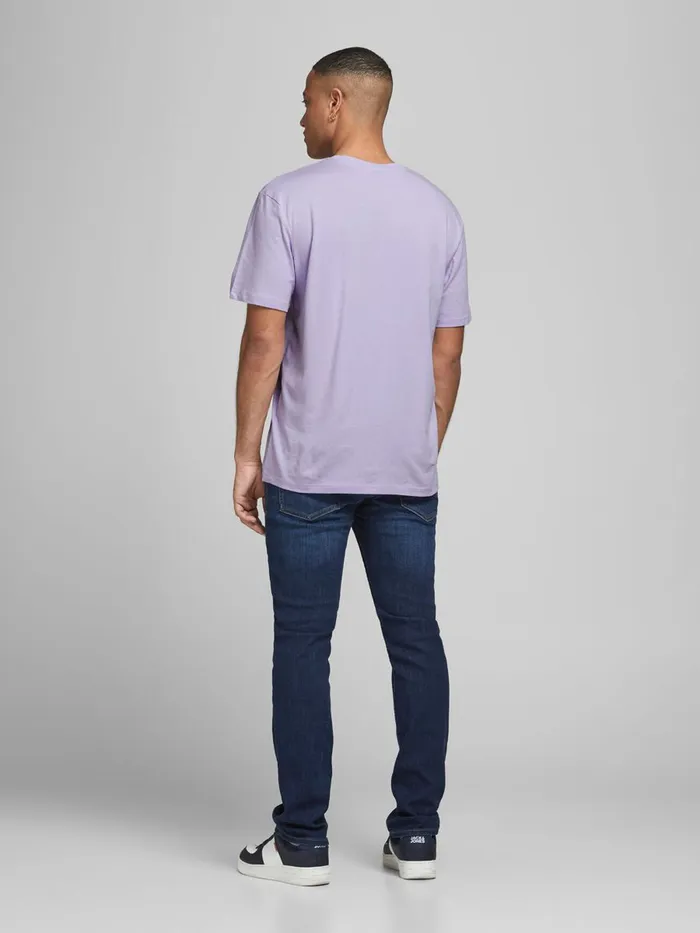 Tshirts JACK and JONES Mens LOGO TSHIRT Pastel Lavender Cheap On Sale