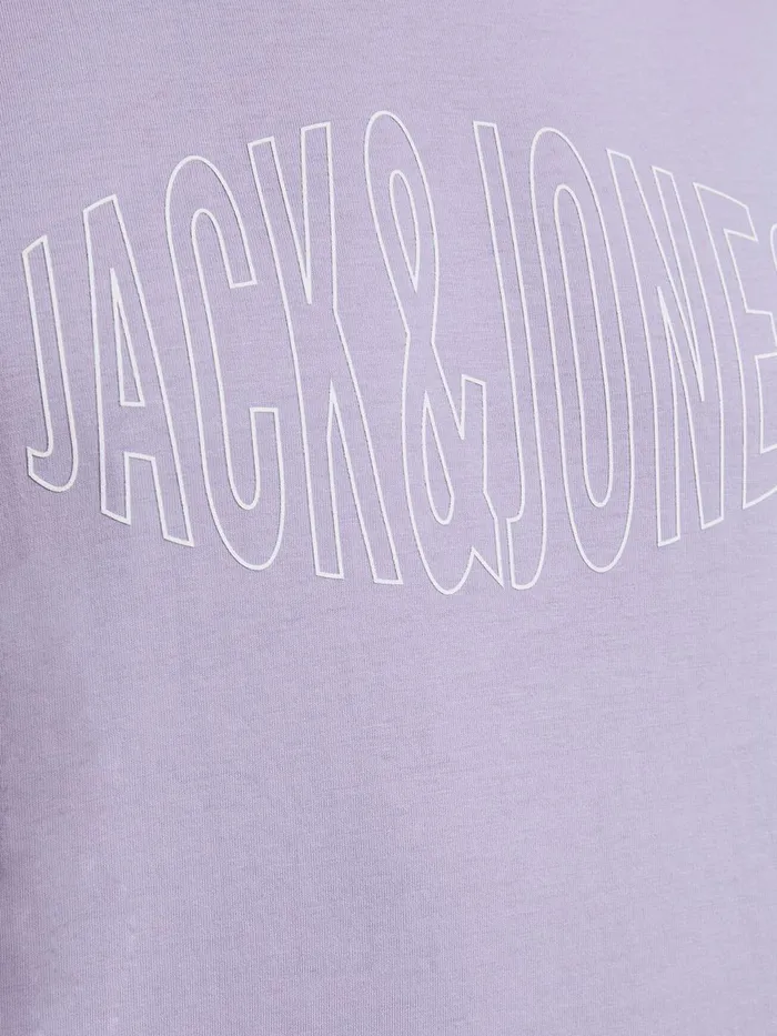 Tshirts JACK and JONES Mens LOGO TSHIRT Pastel Lavender Cheap On Sale