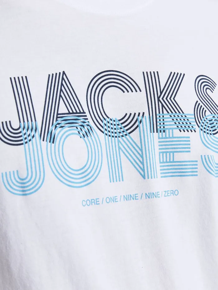 Tshirts JACK and JONES Mens LOGO TSHIRT White White Gift 4 You