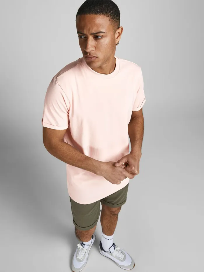 Tshirts JACK and JONES Mens ORGANIC COTTON TSHIRT Pastel Peach Whip Gift 4 You