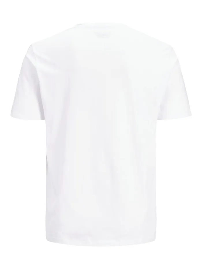 Tshirts JACK and JONES Mens PHOTO PRINT PLUS SIZE TSHIRT White White For Sale