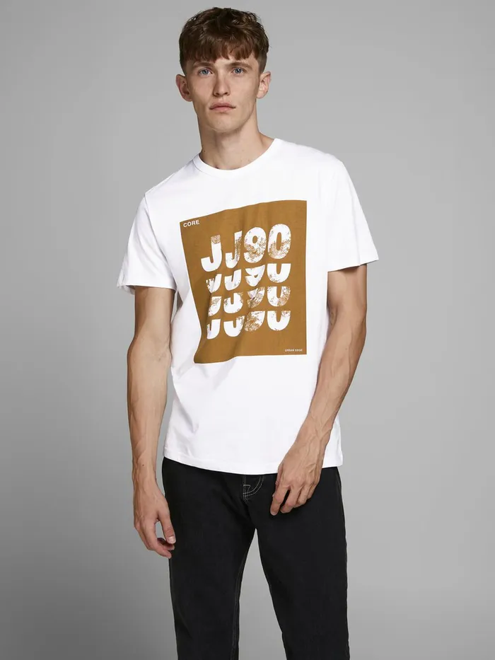 Tshirts JACK and JONES Mens SLIM FIT TSHIRT White White Cheap On Sale