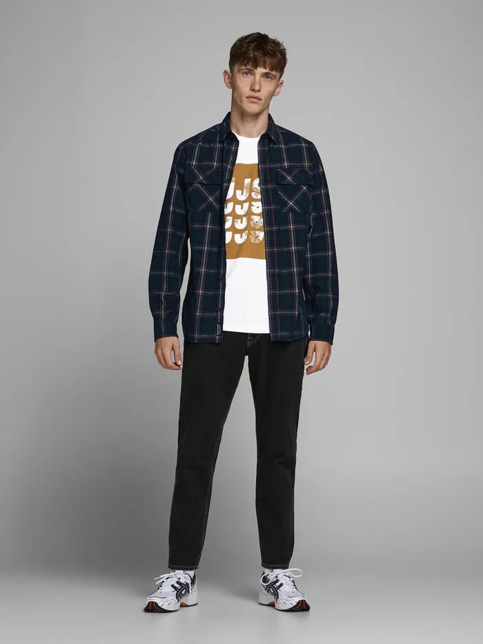 Tshirts JACK and JONES Mens SLIM FIT TSHIRT White White Cheap On Sale