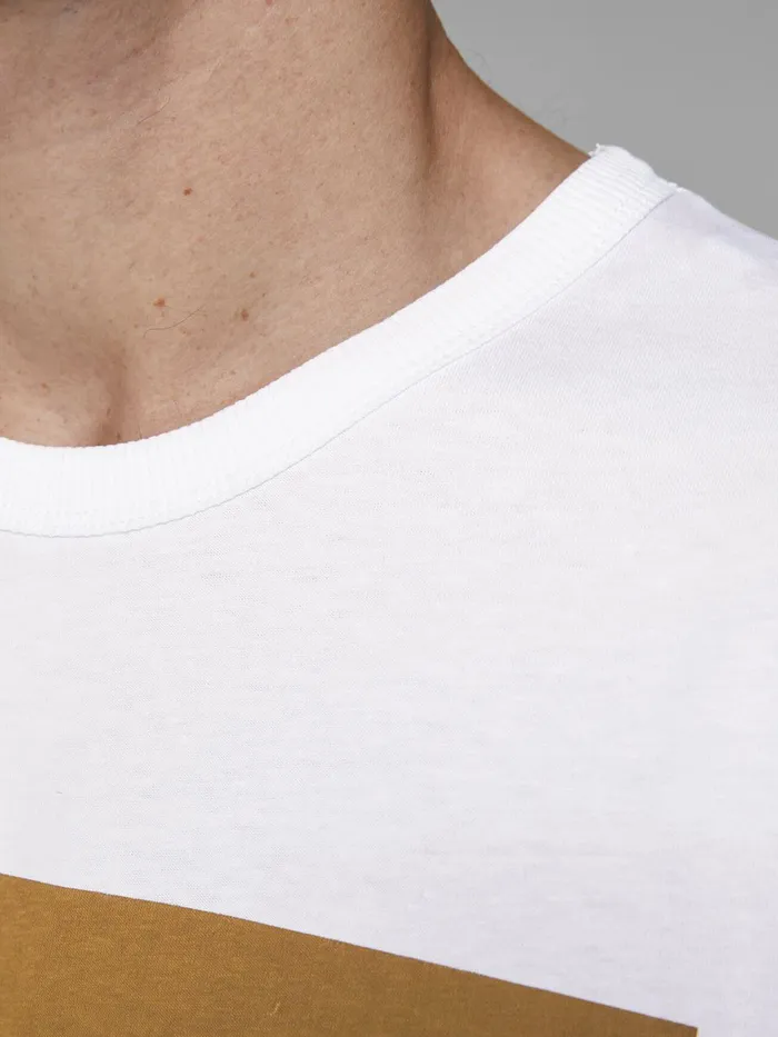 Tshirts JACK and JONES Mens SLIM FIT TSHIRT White White Cheap On Sale