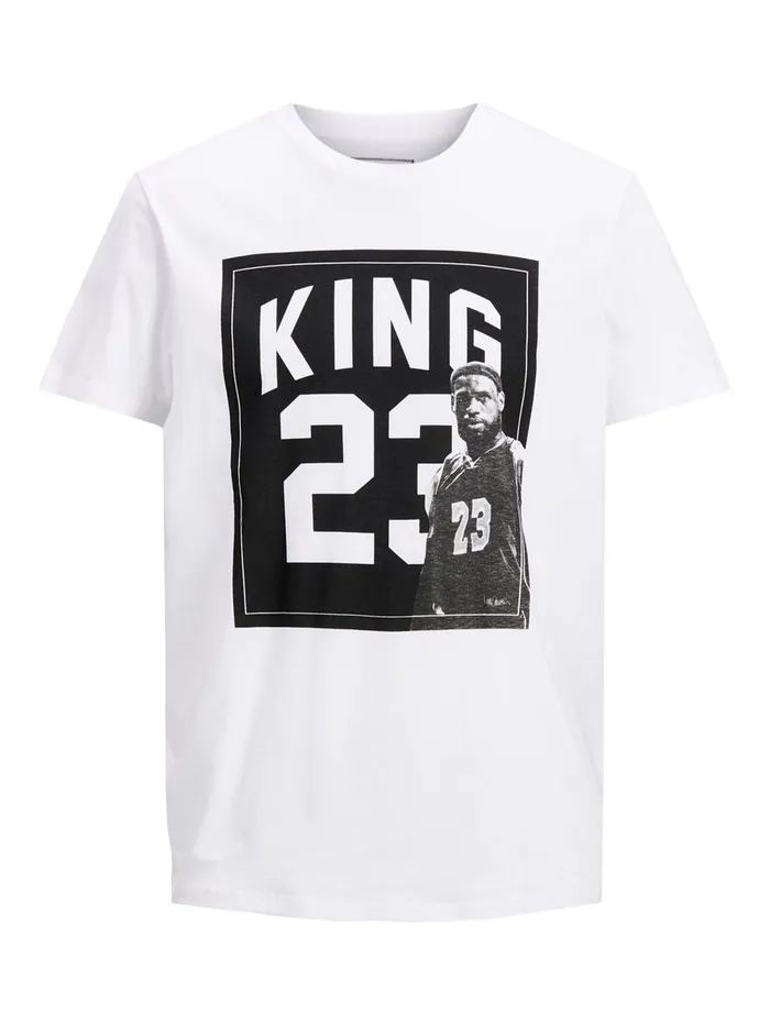 Tshirts JACK and JONES Mens STATEMENT PRINT TSHIRT White White Gift Ideas